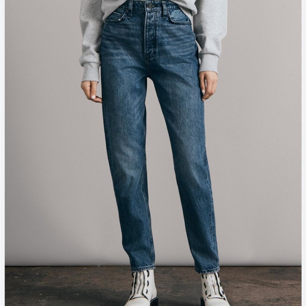 Rag & Bone Rachel Siesta Barrel Leg High Rise Button Fly Jeans Size 28 - Picture 2 of 6